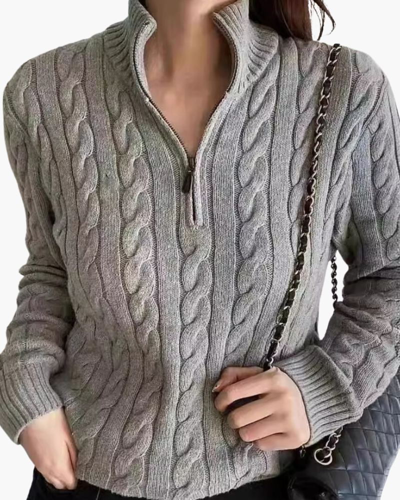 Maglione donna Verbier a mezza zip
