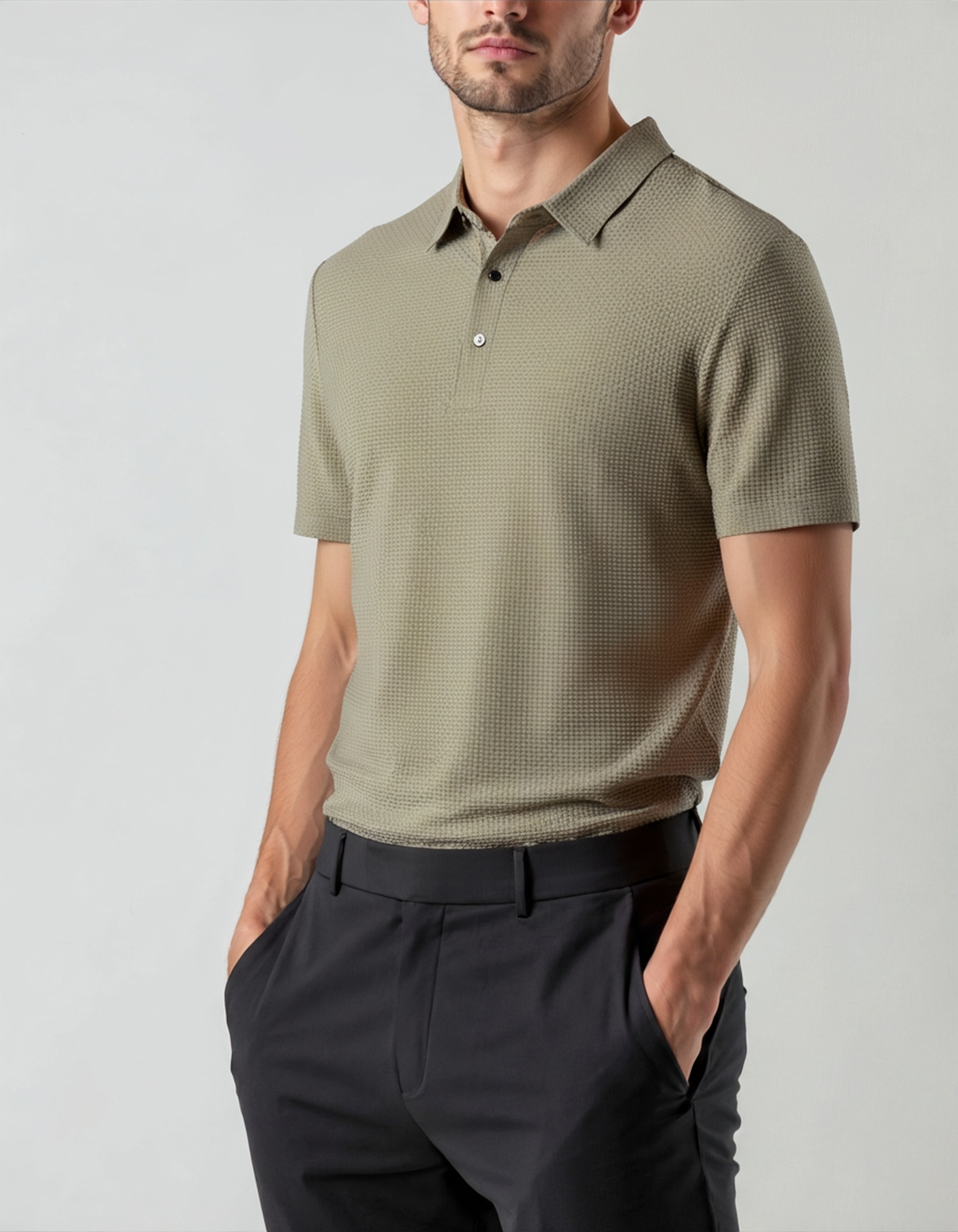 Polo in seta Prestigio (anti-piega)