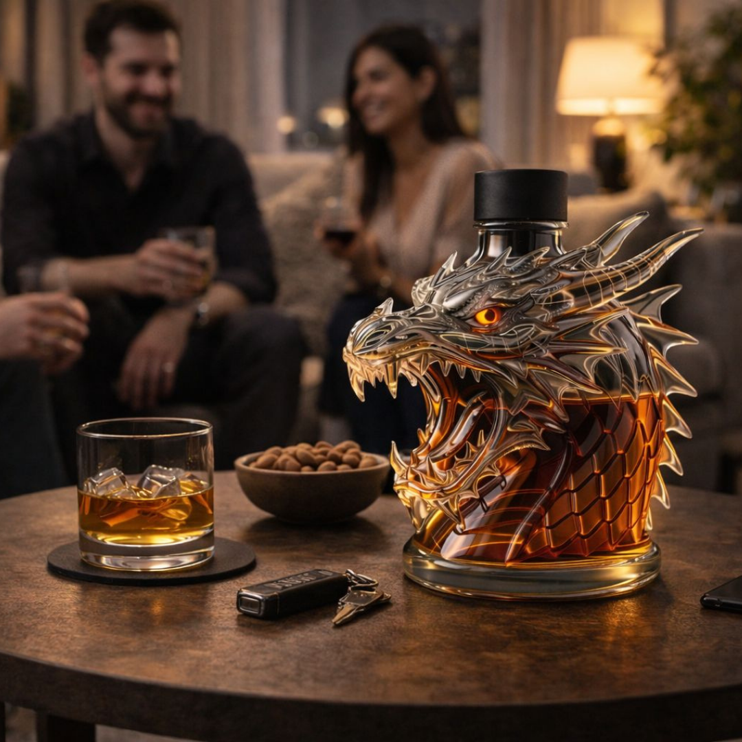 Bottiglia Whisky "Drago" - Design a Testa di Drago